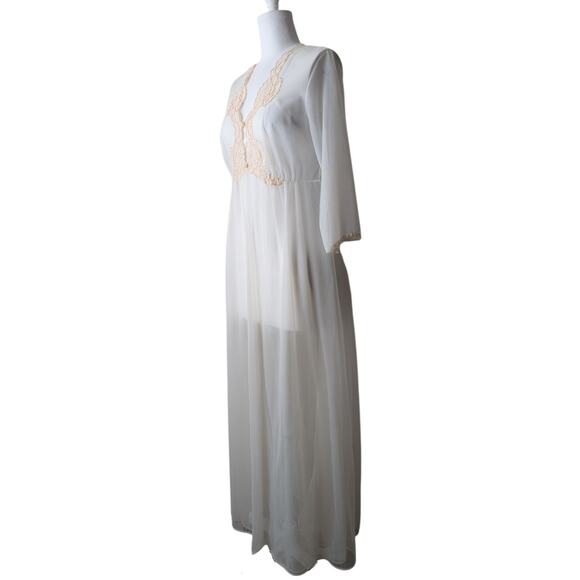 Kayser Other - Kayser Vintage Long Lace Trim Peignoir Robe